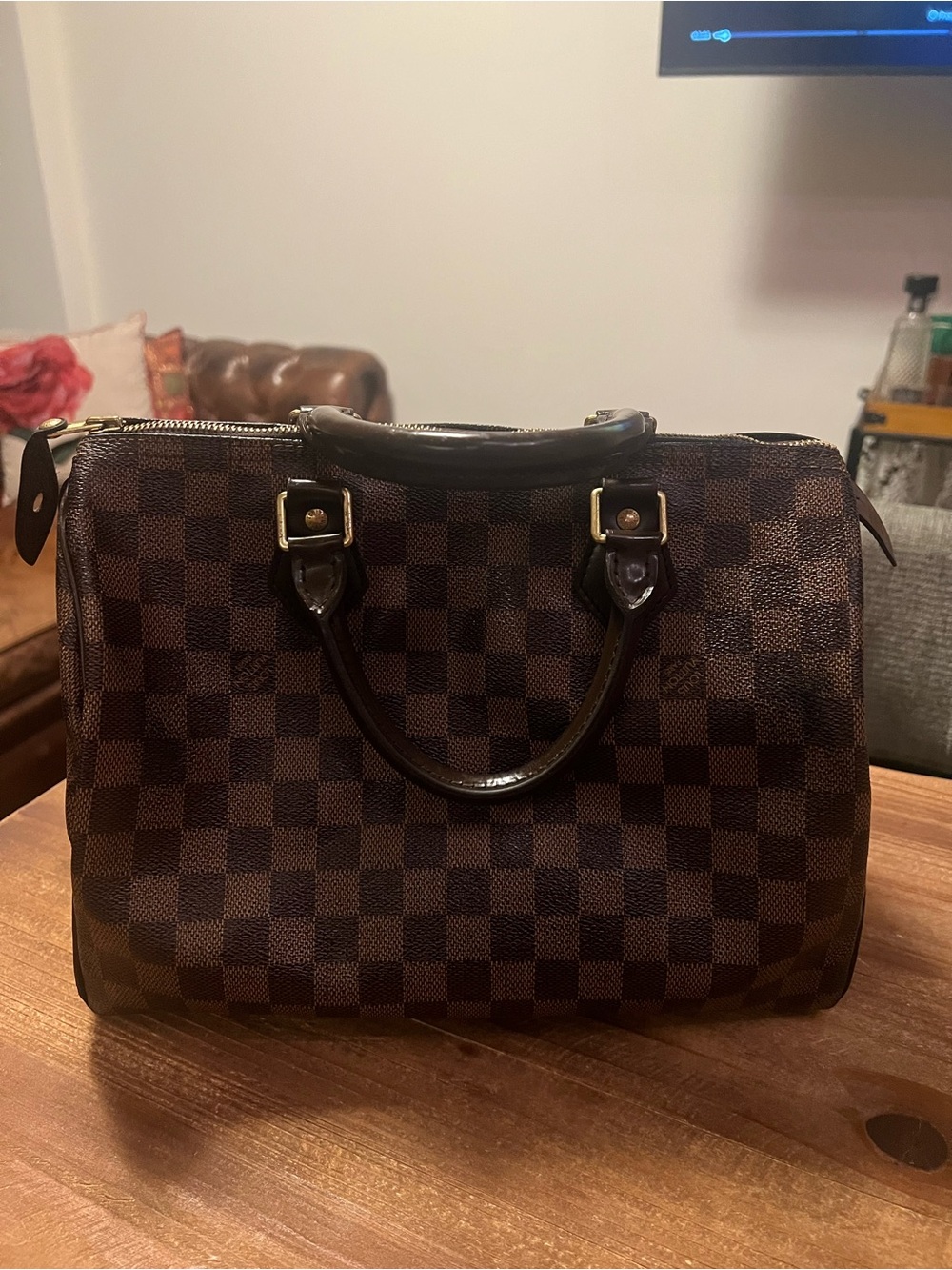 Louis Vuitton Vintage Damier Ebene  30  handbag